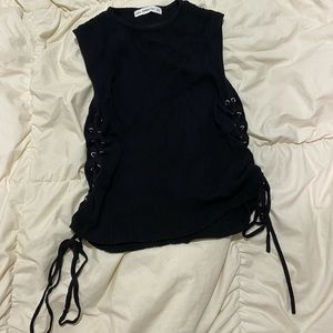 Ribbed Knit Sleeveless Top